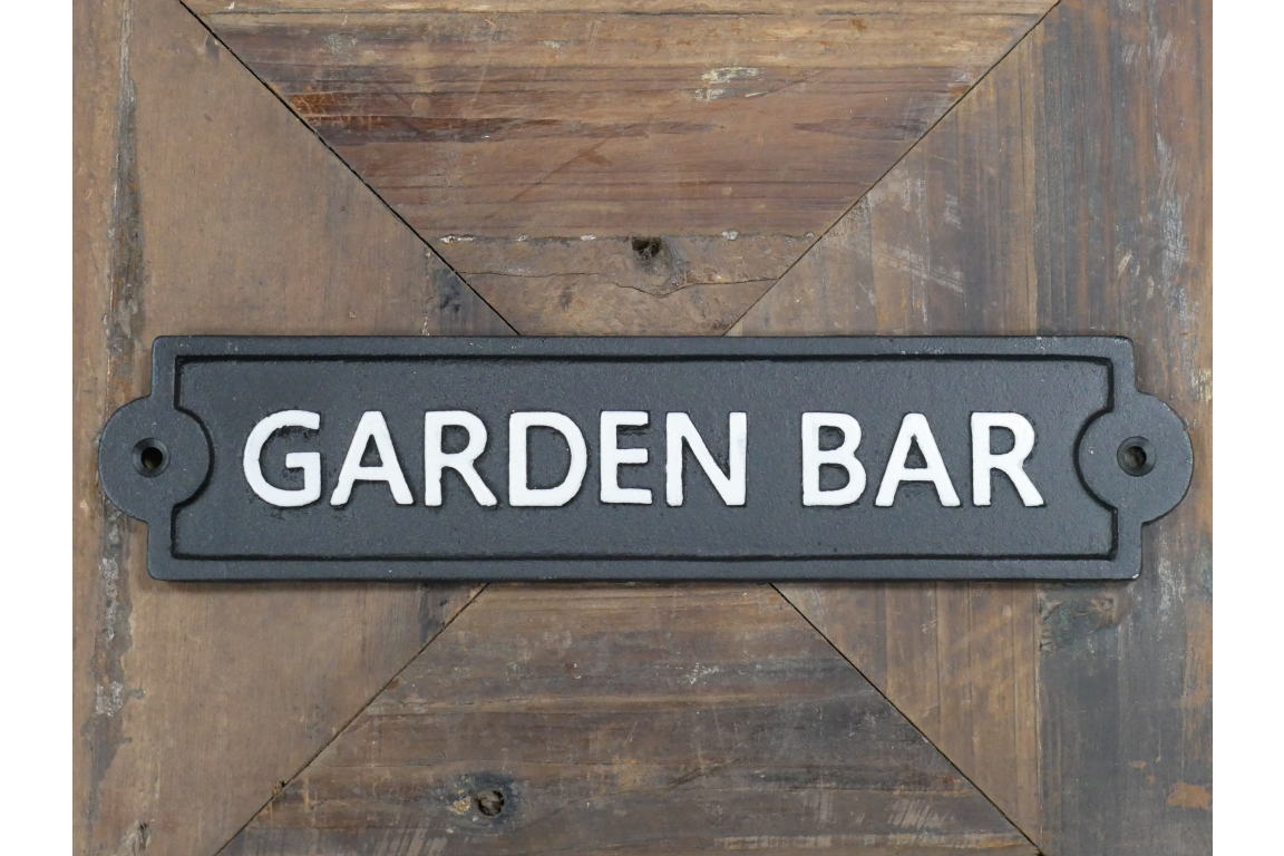 Garden Bar Metal Sign