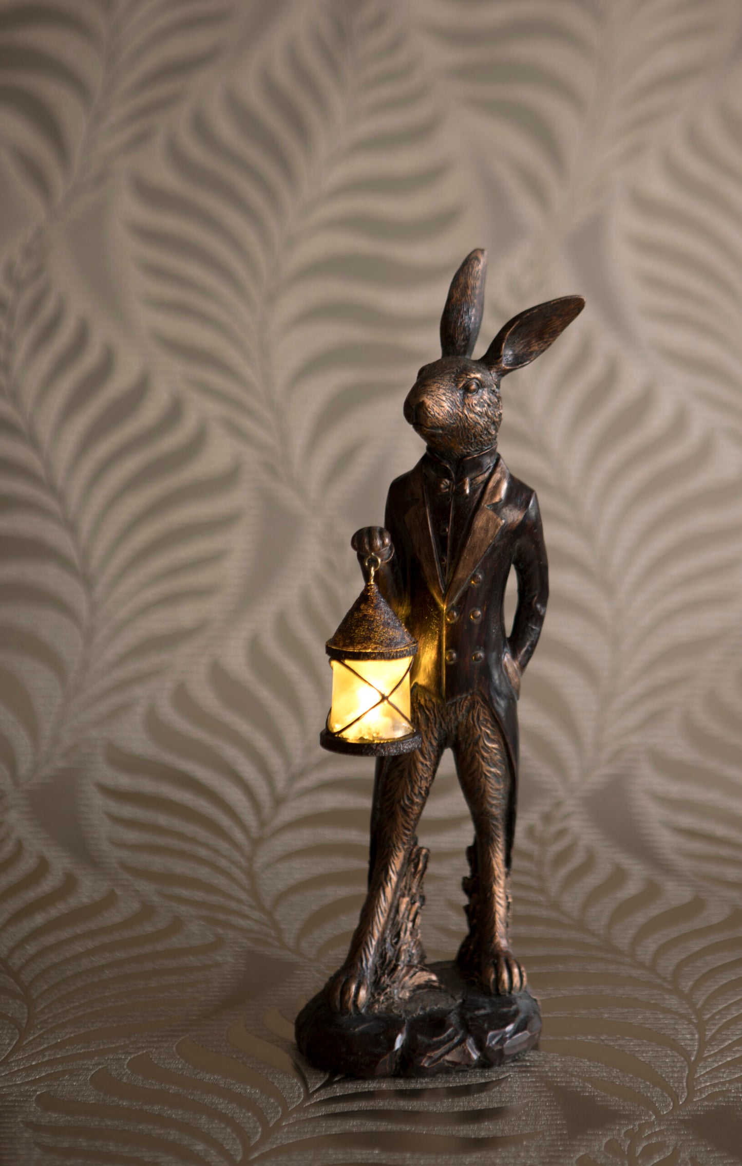 Hare Ornament with Light Up Lantern