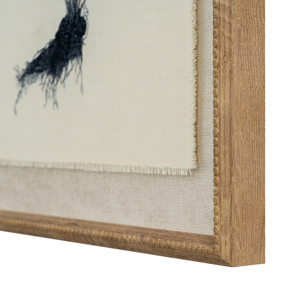 Spleenwort On Linen Artwork In Beaded Frame