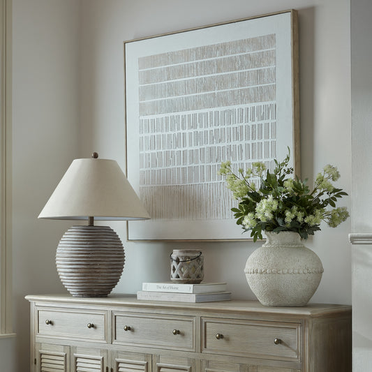 Textured Line Artwork Canvas in Frame