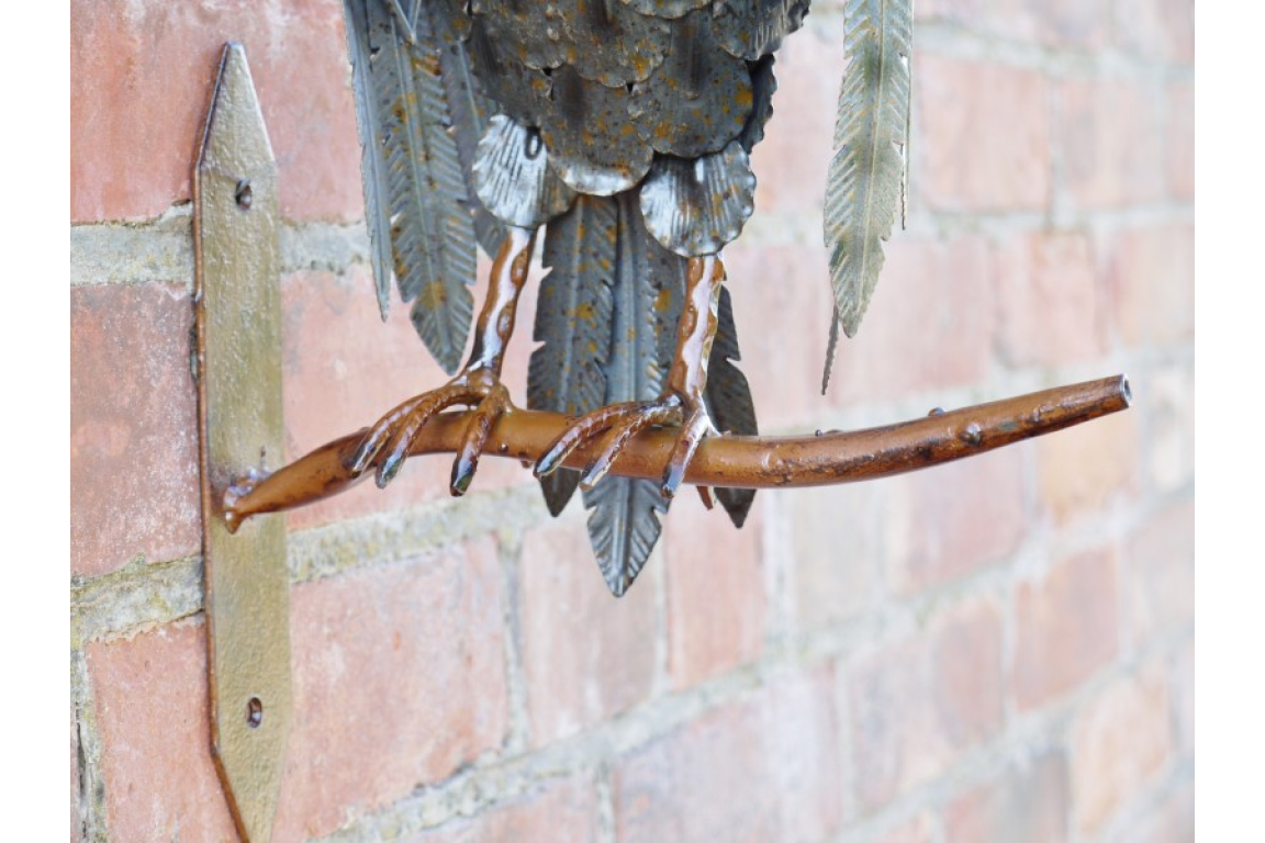 Metal Owl Wall Sculpture