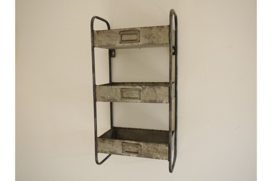 Vintage Industrial Metal Wall Shelves