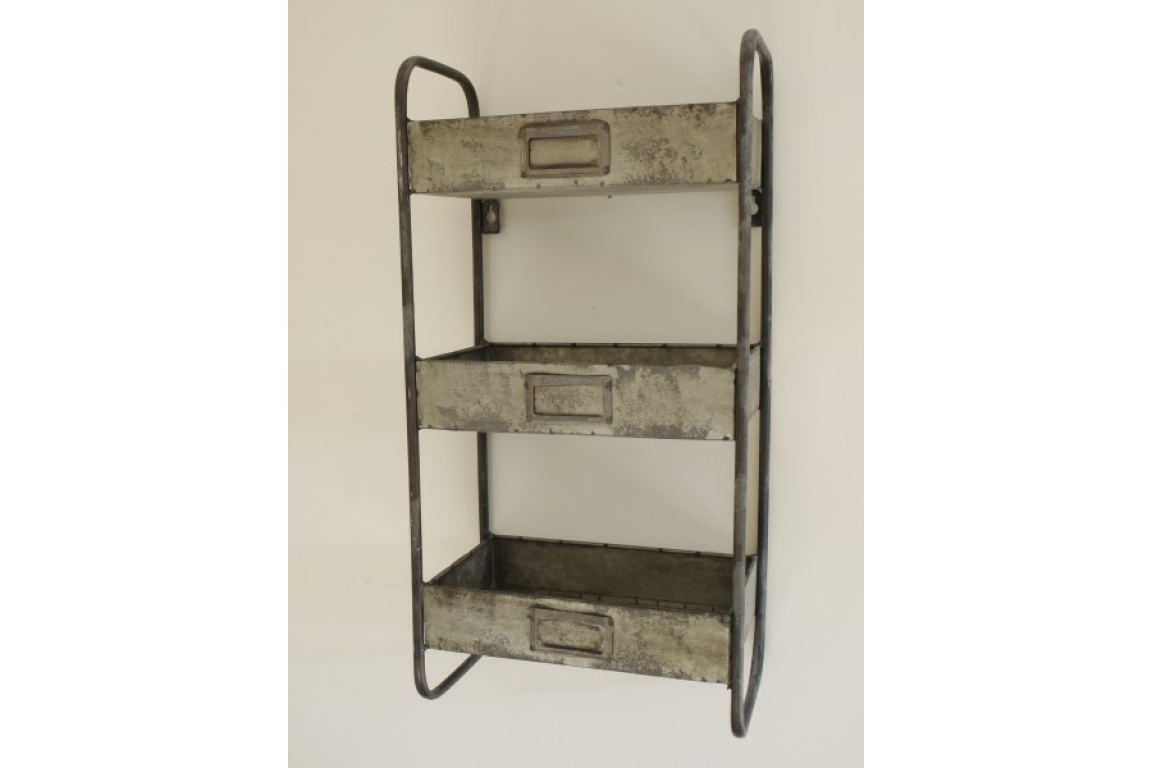 Vintage Industrial Metal Wall Shelves