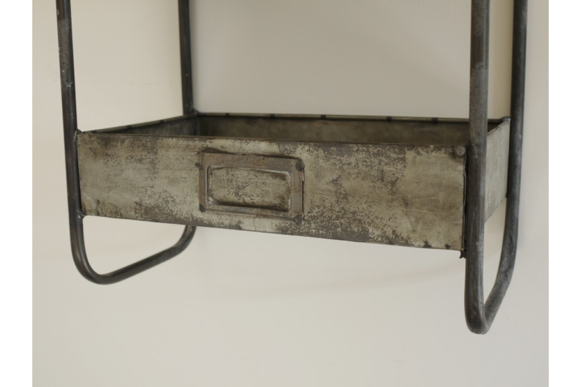 Vintage Industrial Metal Wall Shelves