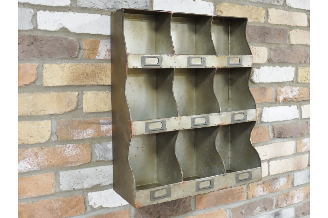 Industrial Vintage Style 9 Pigeon Hole Wall Storage