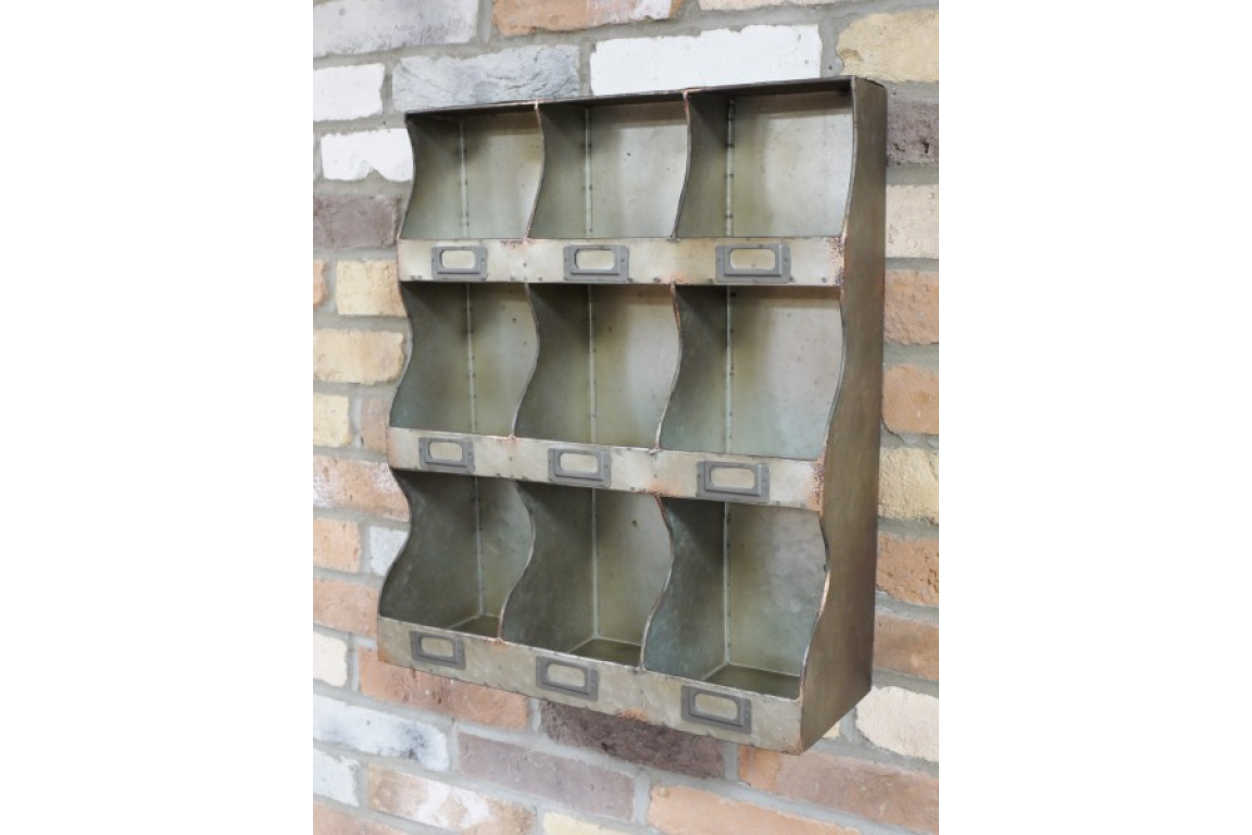 Industrial Vintage Style 9 Pigeon Hole Wall Storage