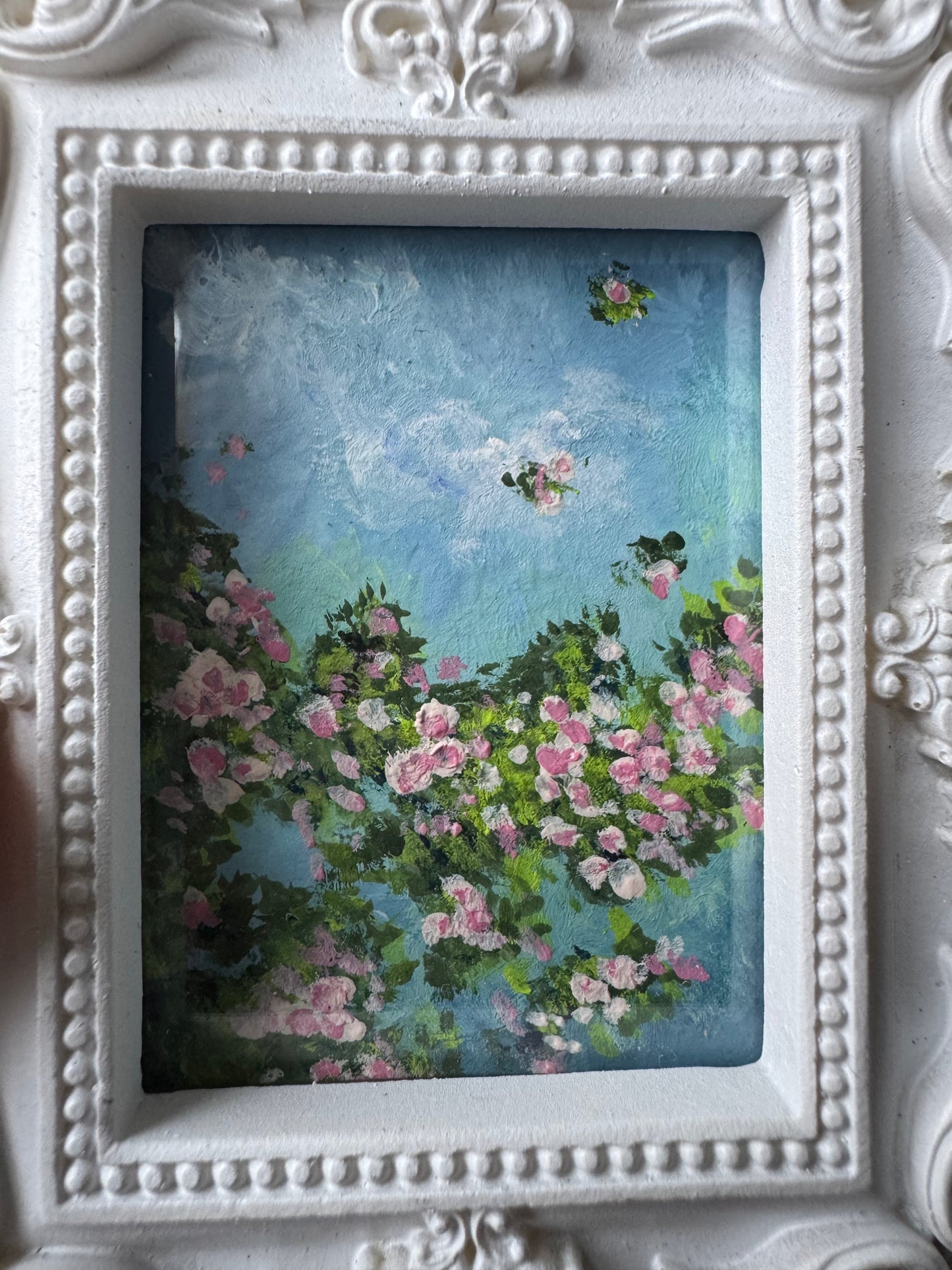 Original Gouache Mini Painting - Spring Blossom