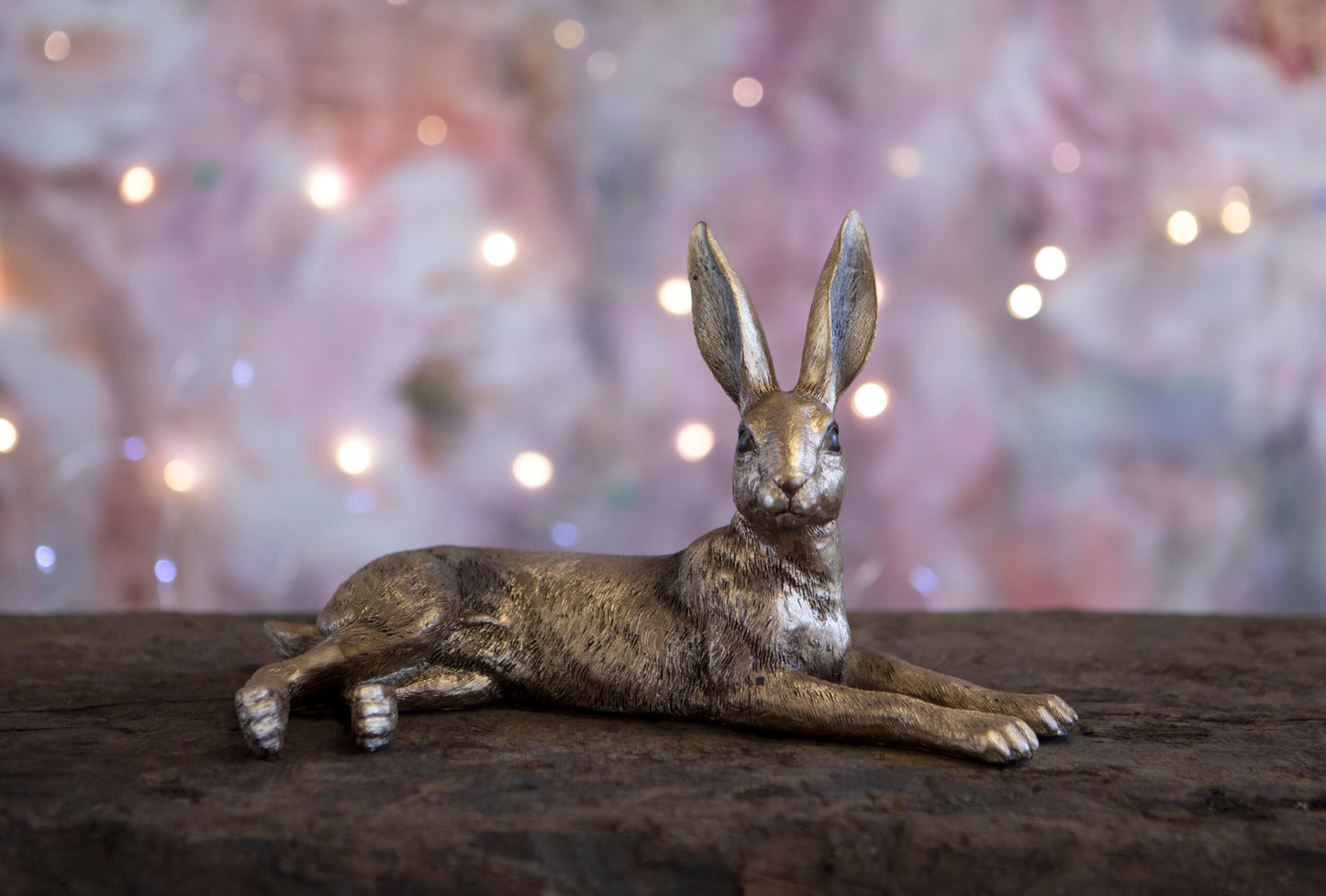 Lying Golden Hare Ornament