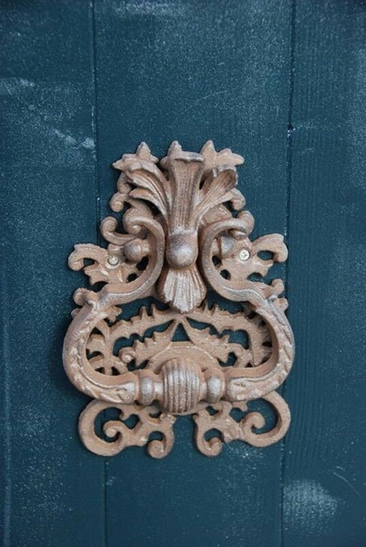 Door Knocker Cast Iron Ornate Rustic Antique Style