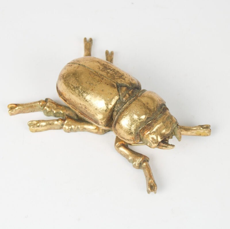 Gold Climbing Wall Beetles Wall Art Scarab and Stag SPECIAL OFFER