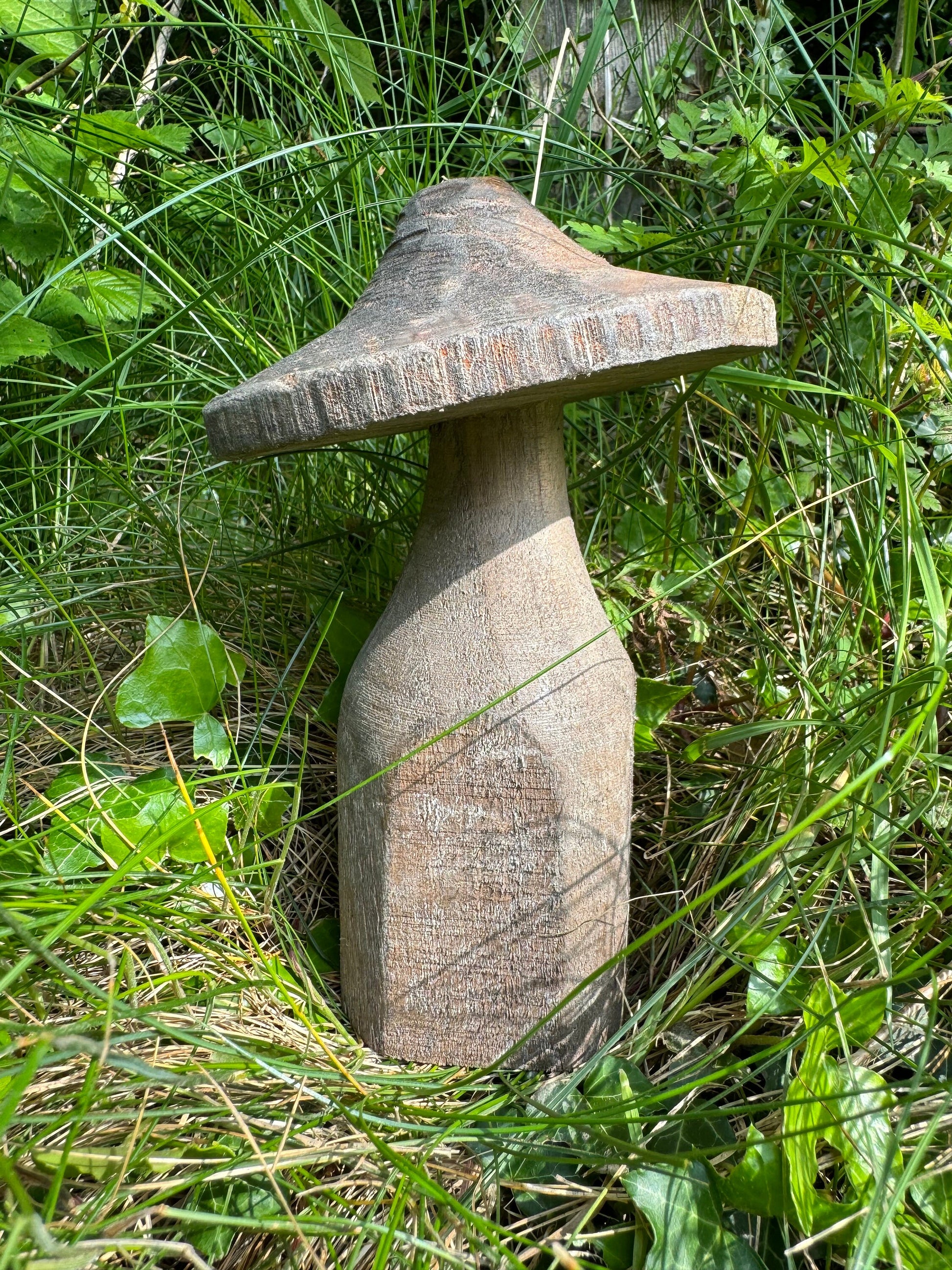 Wooden Mushroom 18cm Garden Decoration