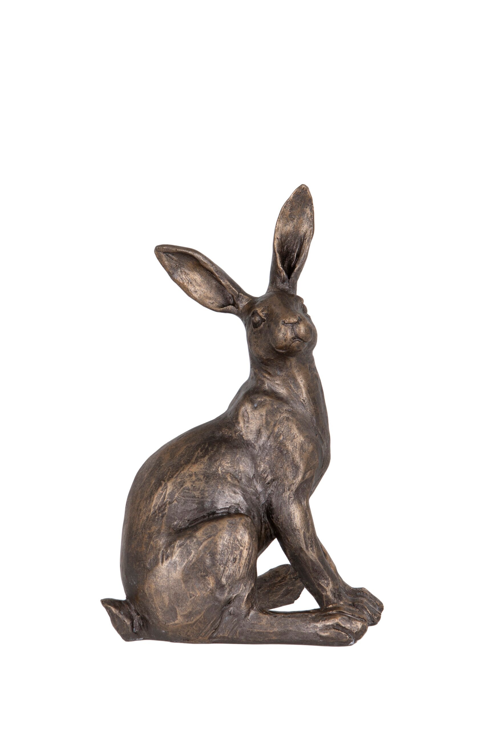 Bronze Sitting Hare Figurine Ornament