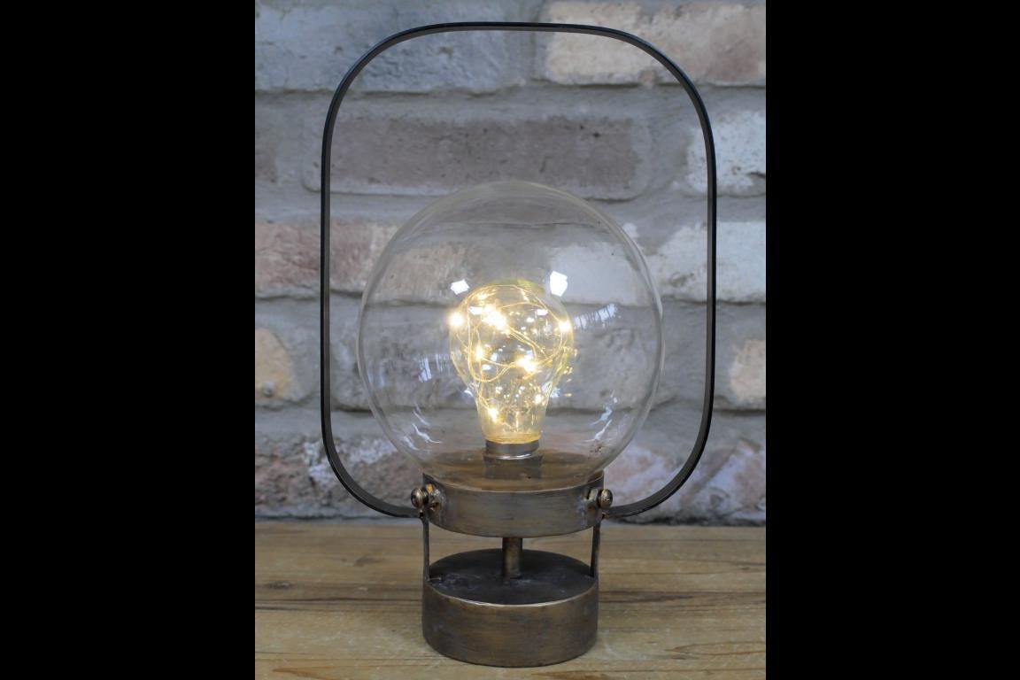 Industrial Style Battery Operated Lamp