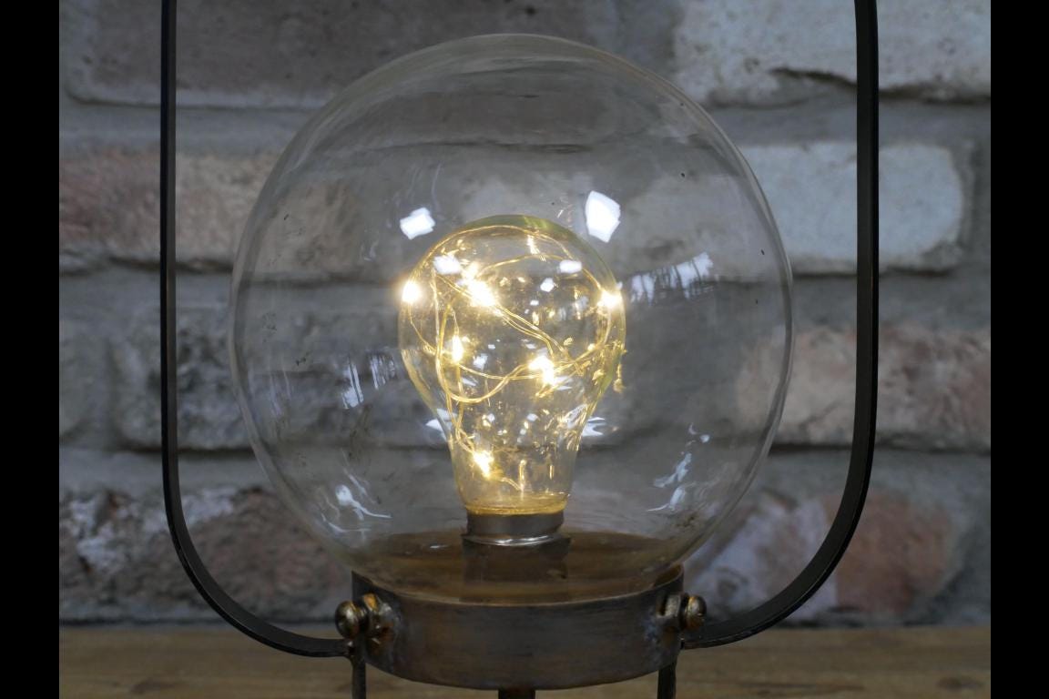 Industrial Style Battery Operated Lamp