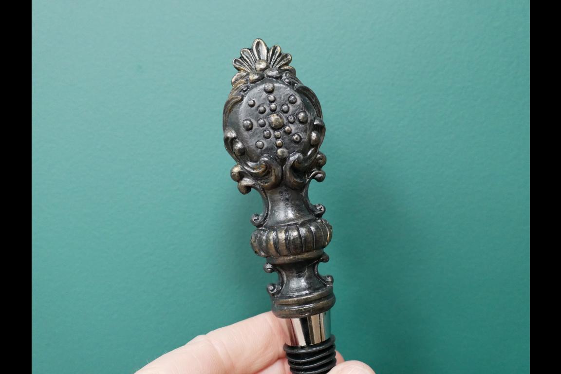 Set of 2 Wine Bottle Stoppers Ornate Unusual Gift