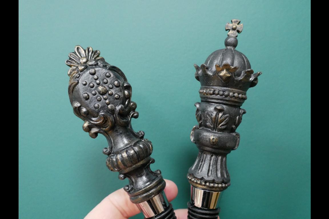 Set of 2 Wine Bottle Stoppers Ornate Unusual Gift